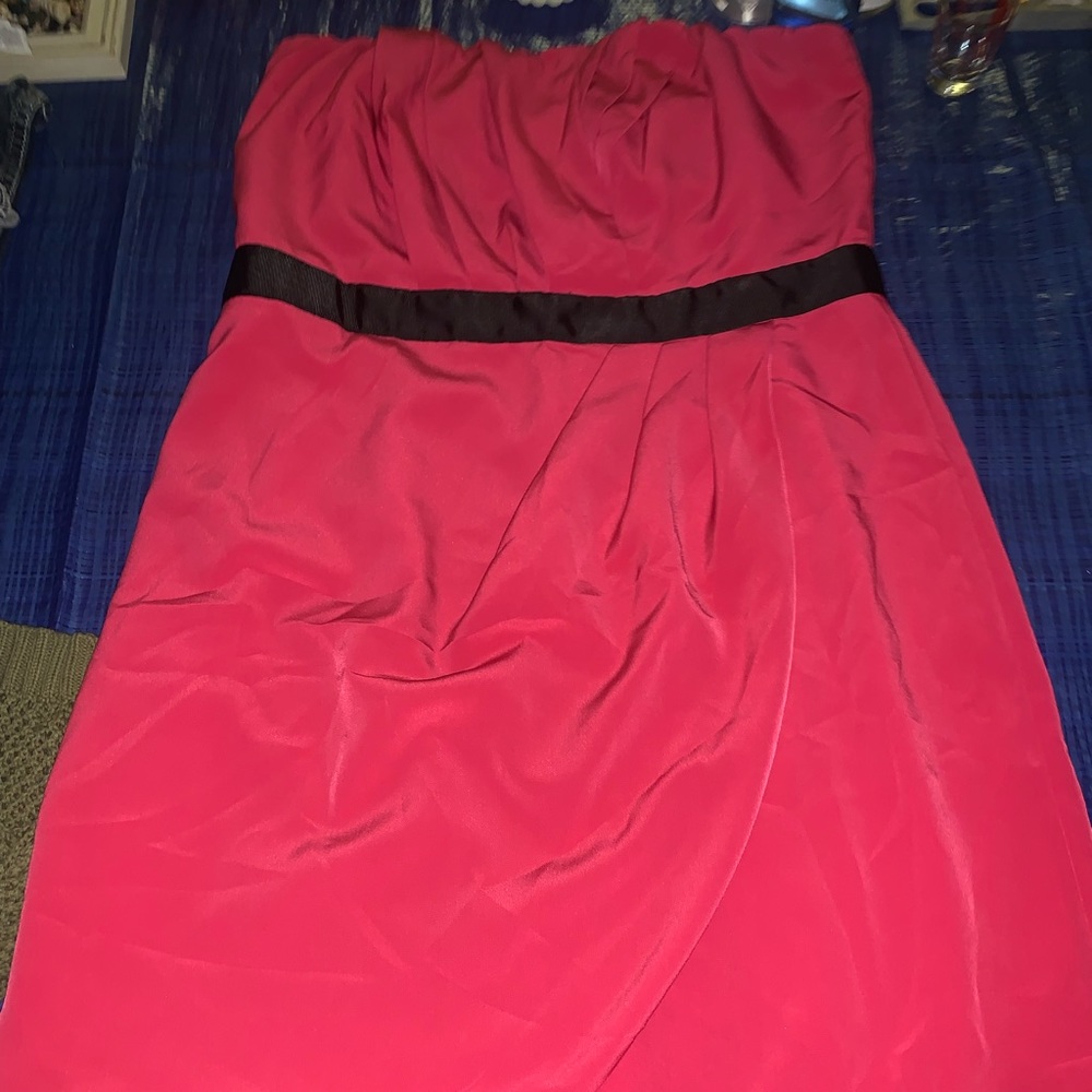Hot pink and Black dress
